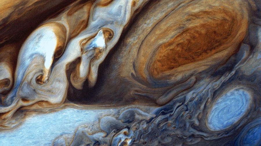 Jupiters Great Red Spot as Viewed by Voyager 1 #1 Painting by Celestial Images