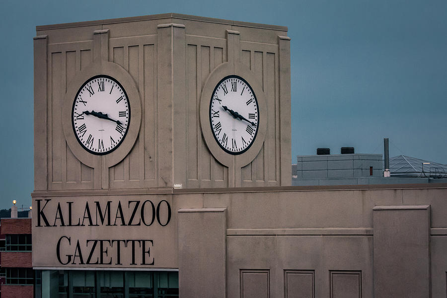 Kalamazoo Gazette Clock Tower #1 Photograph by William Christiansen