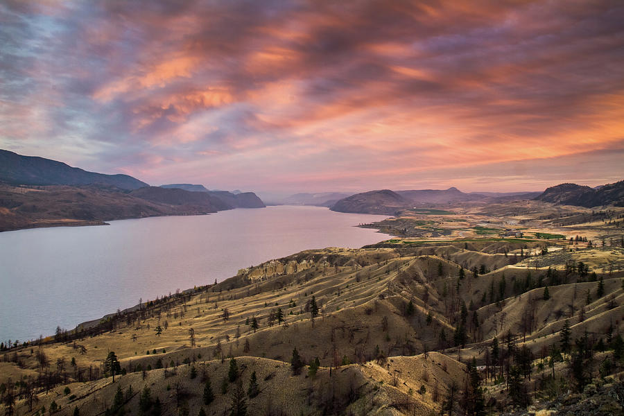 Kamloops Lake At Sunset #1 Photograph by Pierre Leclerc Photography