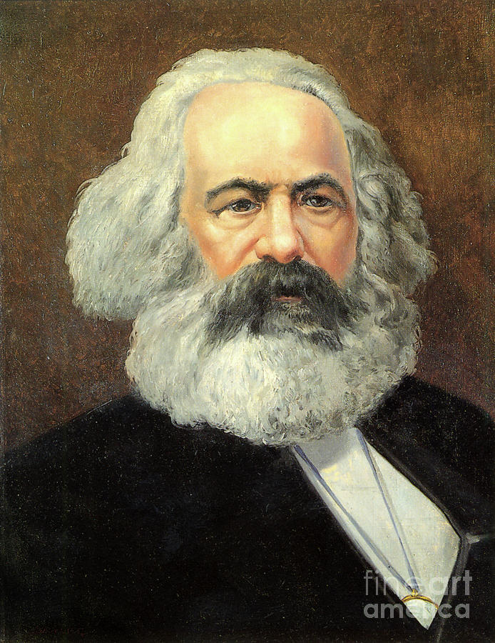 Karl Marx, Portrait Drawing by European School Pixels