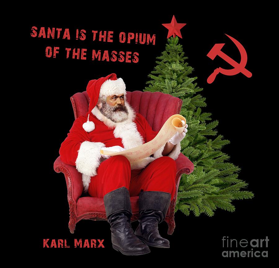 karl marx santa hat