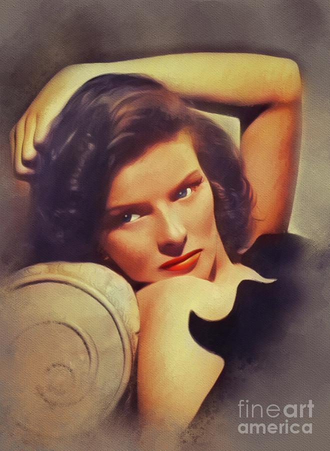 Katharine Hepburn, Hollywood Legend Painting by Esoterica Art Agency ...