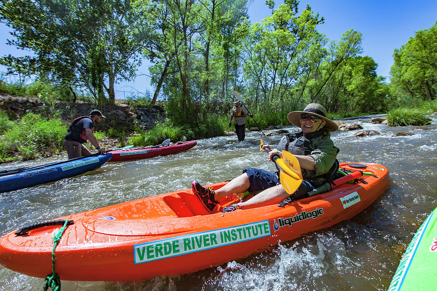 Verde Photograph - Kayaking The Verde River Near Sedona #1 by Scott Hardesty