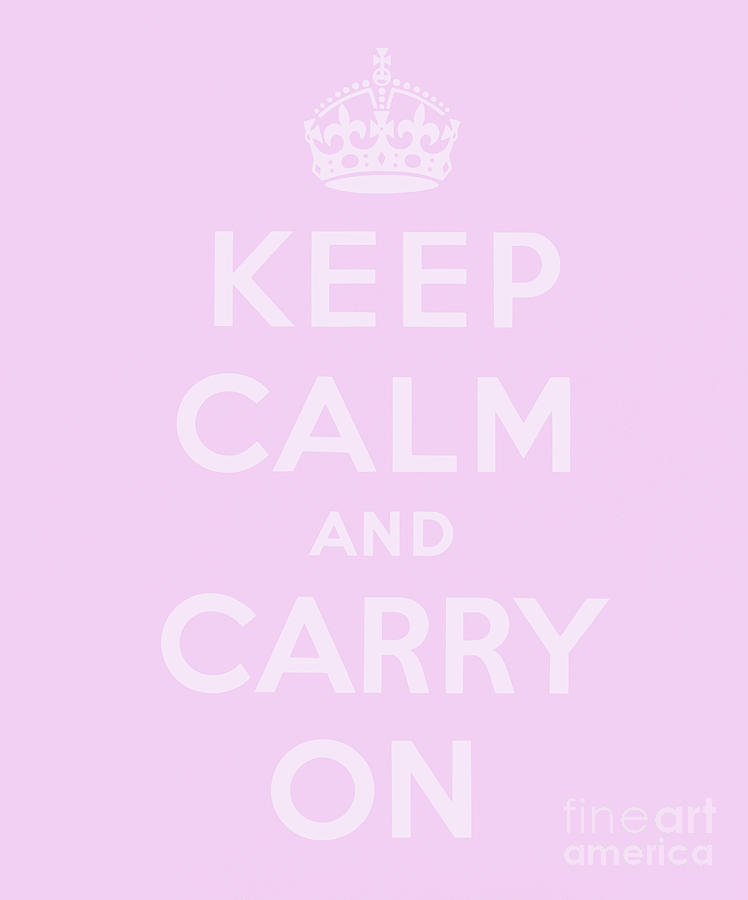 keep calm crown pink