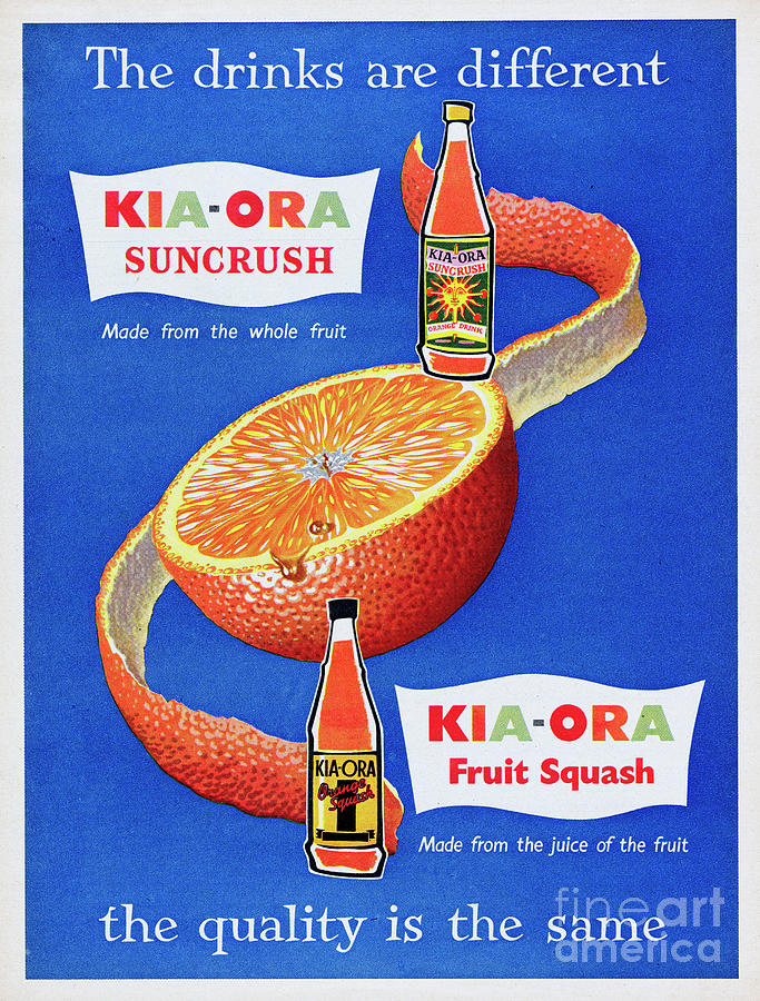 Kia-ora Fruit Squash #1 Photograph by Picture Post