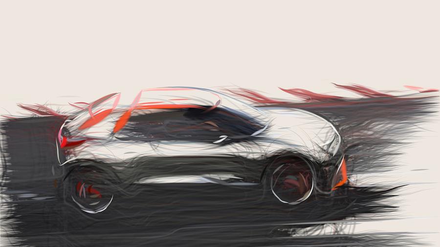 Kia Provo Draw #2 Digital Art by CarsToon Concept