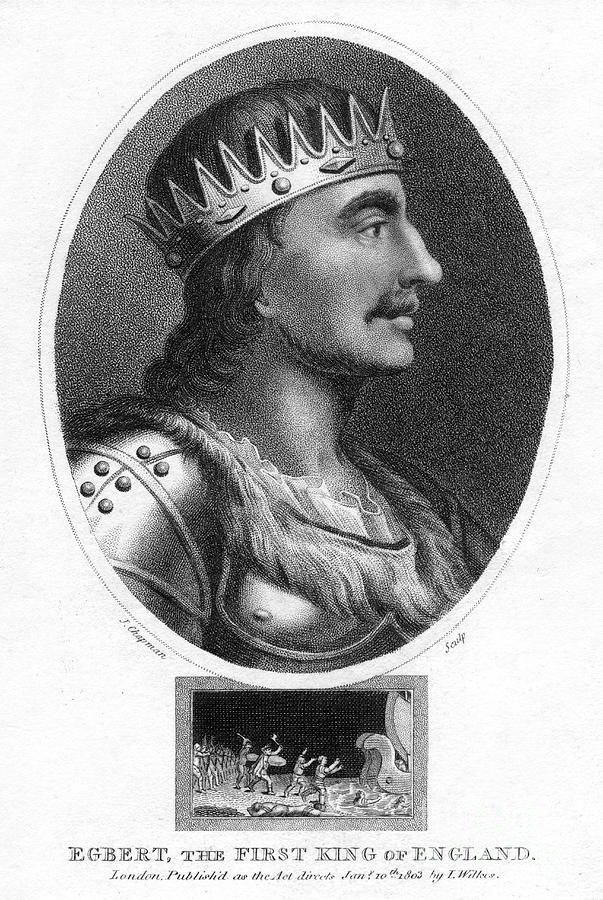 King Egbert Of Wessex, First King #1 Drawing by Print Collector