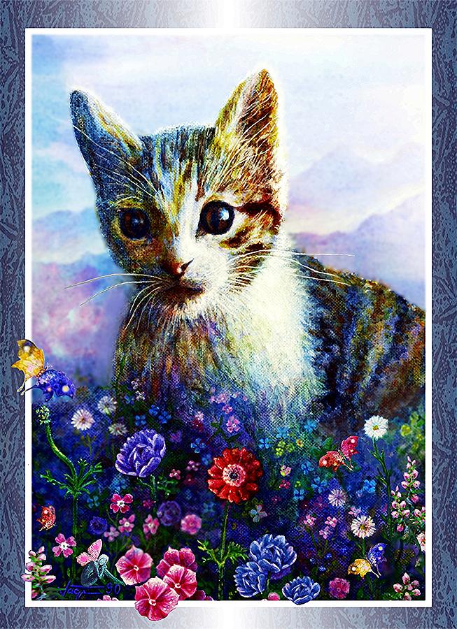 Kitten #2 Painting by Hartmut  Jager