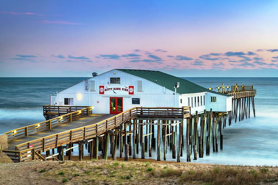 Kitty Hawk Pier, Outer Banks, Nc Digital Art by Laura Zeid