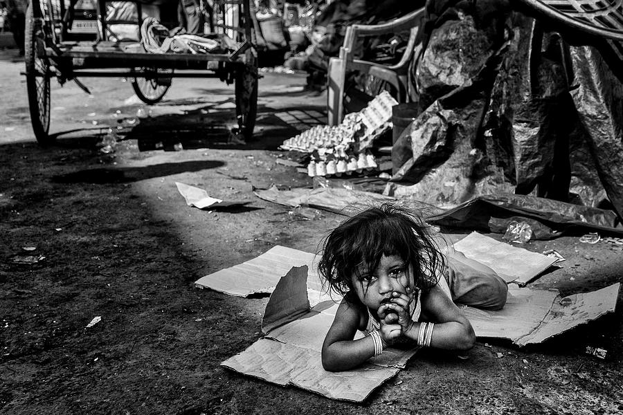 Street Photograph - Kolkata , India #1 by O-i Miyaki