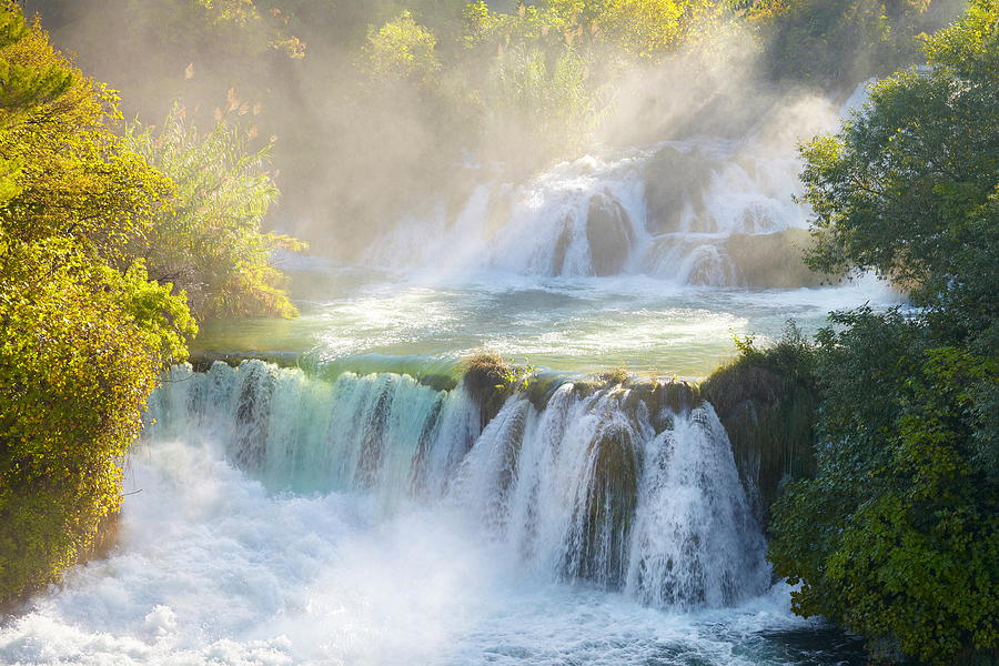 Landscape Photograph - Krka Waterfalls, Krka National Park #1 by Jan Wlodarczyk