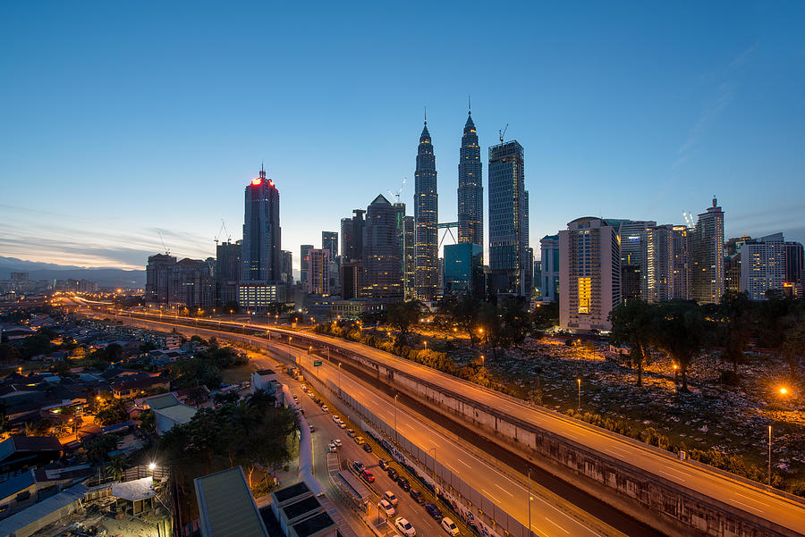 Kuala Lumpur Skyline And Skyscraper Photograph by Prasit Rodphan - Fine ...