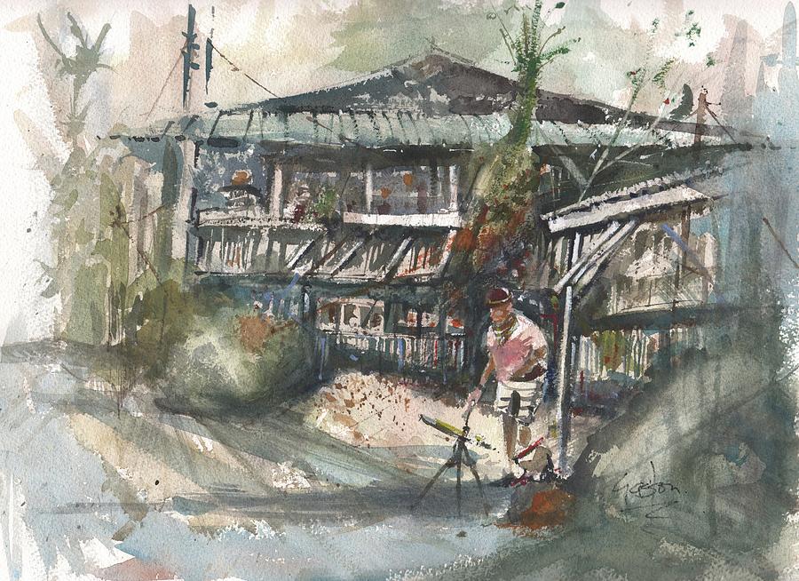 Kuching Thatch #1 Painting by Gaston McKenzie