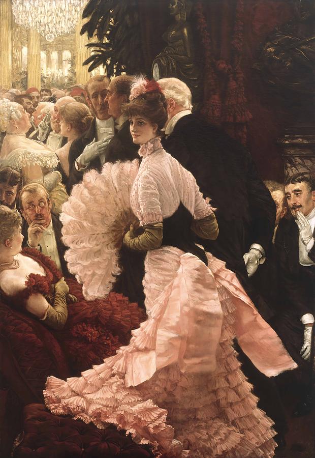 detail - ART PRINT POSTER 12/" X 12/" TISSOT JACQUES-JOSEPH LADY IN A BOAT 725
