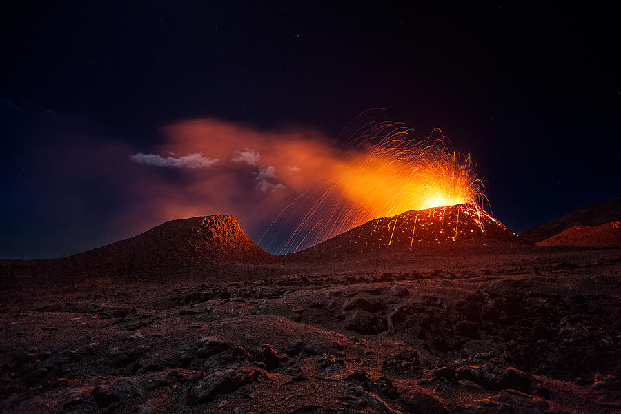 Mountain Photograph - La Fournaise Volcano #1 by Barathieu Gabriel