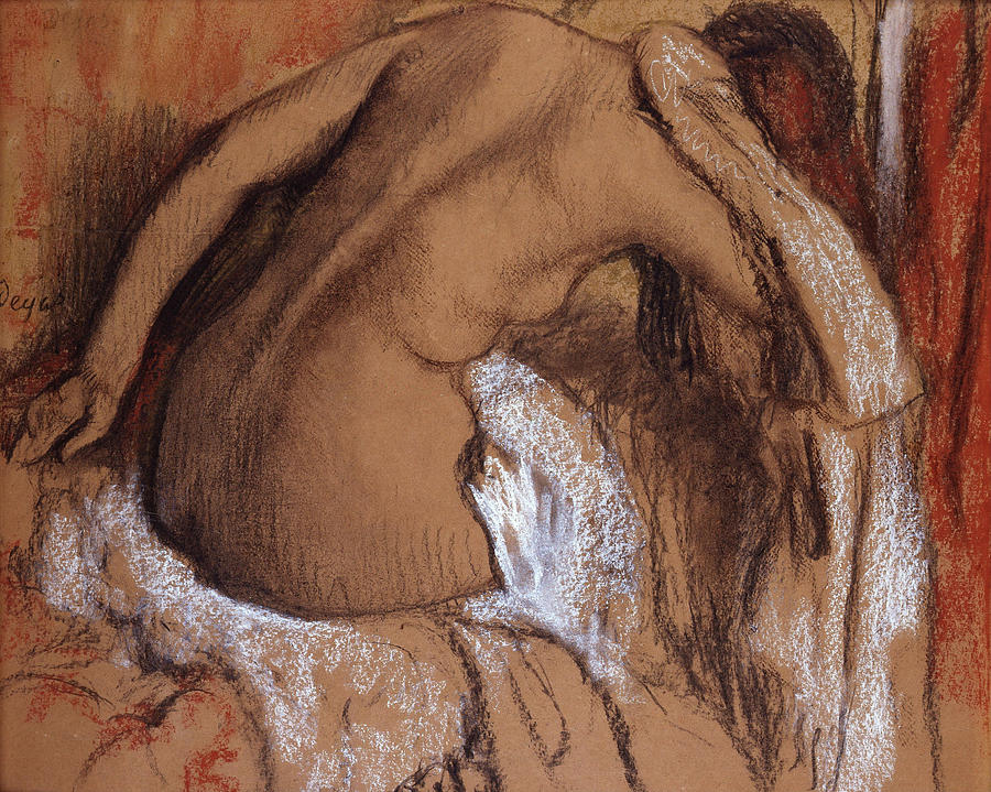 Quadro su Tela con Telaio Edgar Degas La toilette