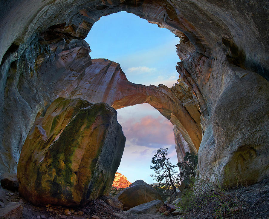 La Ventana Arch Sunrise, El Malpais Nm, New Mexico #1 Photograph by Tim Fitzharris