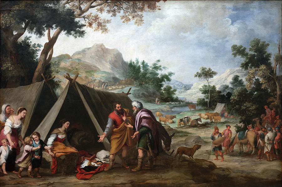 Laban Searching For His Stolen Household Gods Painting by Bartolome Esteban Murillo