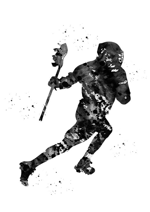 Lacrosse Player Digital Art - Lacrosse player by Erzebet S