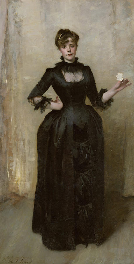 John Singer Sargent Painting - Lady with the Rose #1 by John Singer Sargent