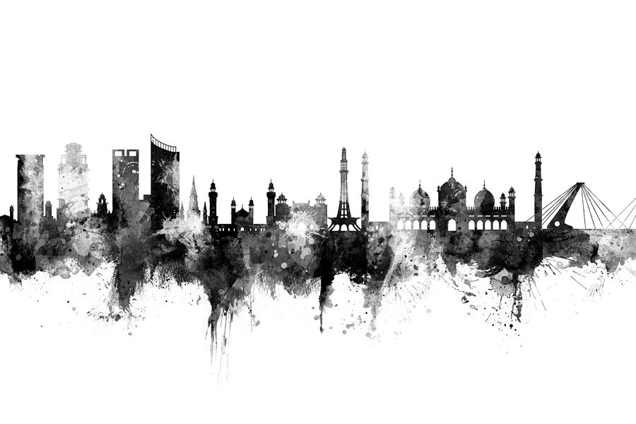 Lahore Pakistan Skyline #1 Digital Art by Michael Tompsett