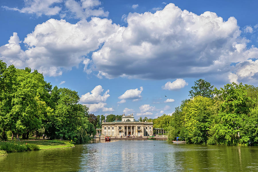 Lake and Palace in Lazienki Park in Warsaw #1 Photograph by Artur Bogacki