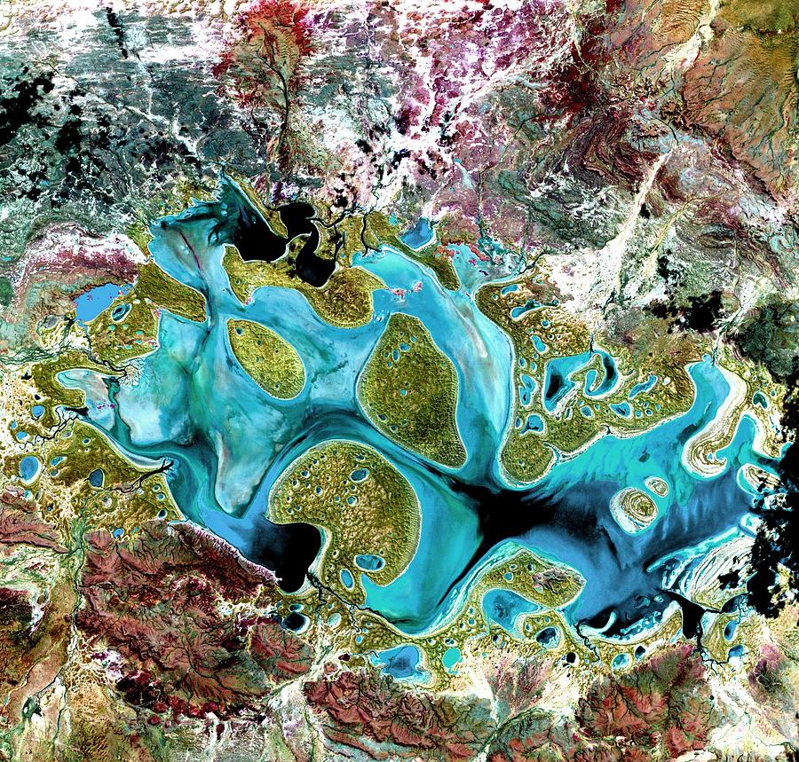 Lake Carnegie Western Australia #1 Painting by Celestial Images