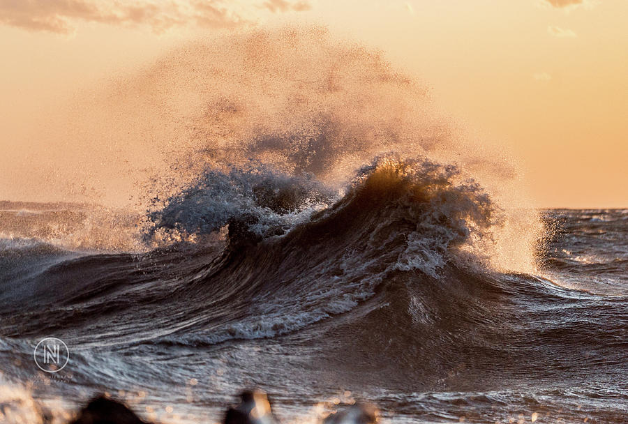 Lake Erie Waves #1 Photograph by Dave Niedbala