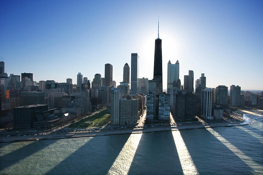 Lake Michigan By Chicago Skyline Photograph by Jupiterimages Lake Michigan By Chicago Skyline Photograph by Jupiterimages