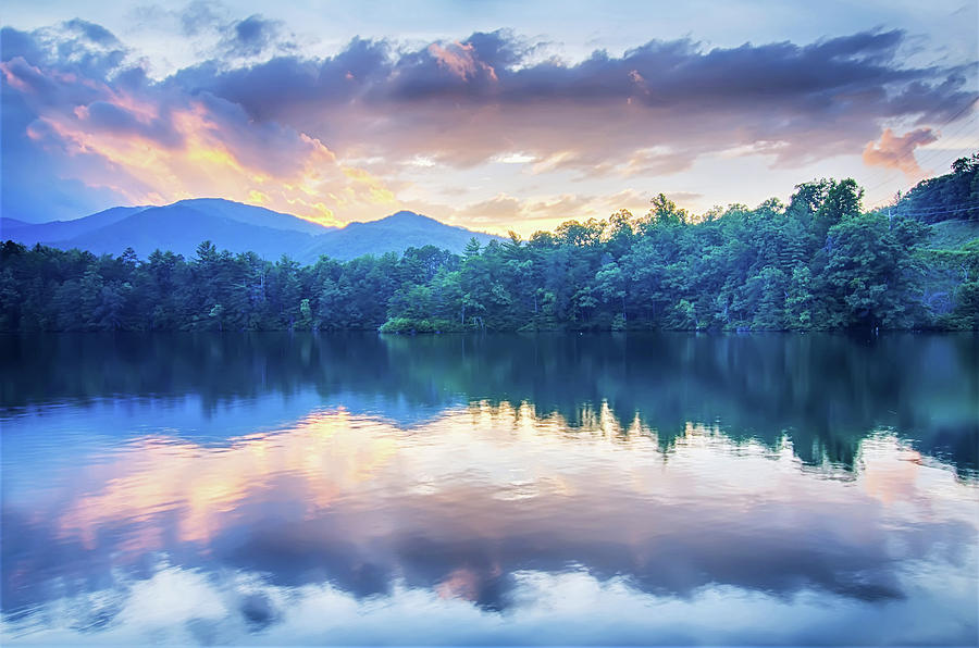 Lake Santeetlah In Great Smoky Mountains North Carolina #1 Photograph by Alex Grichenko
