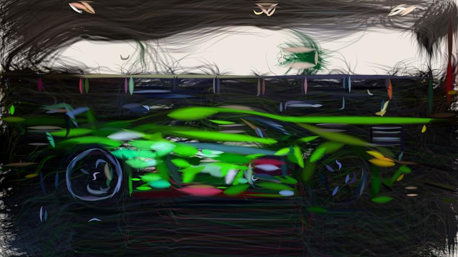 Lamborghini Huracan GT3 EVO Drawing #2 Digital Art by CarsToon Concept