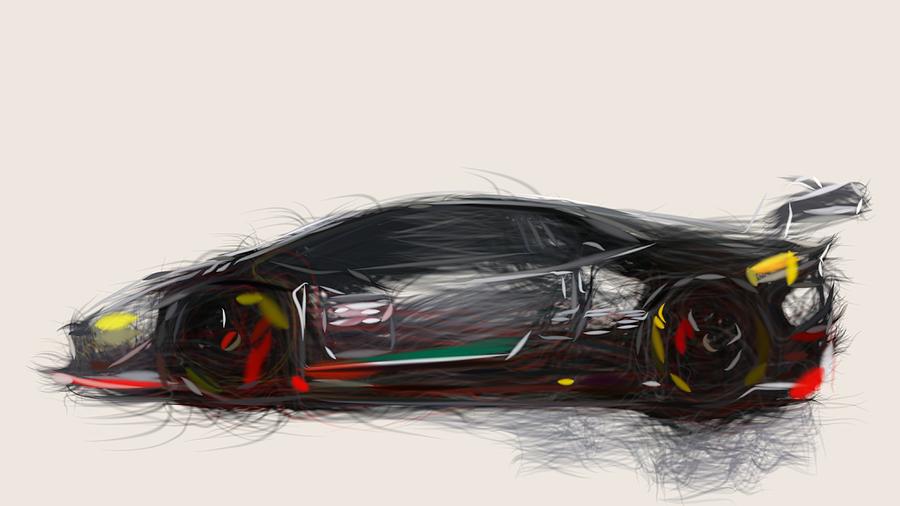 как нарисовать Lamborghini Huracan - как