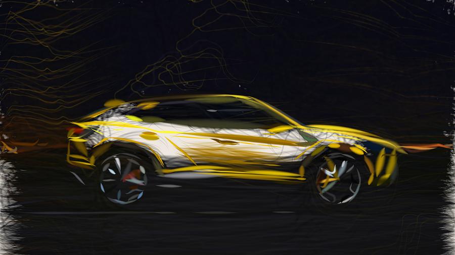 Lamborghini Urus Drawing #2 Digital Art by CarsToon Concept