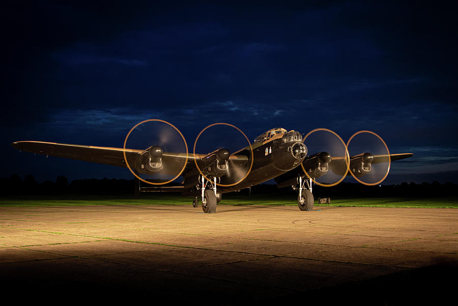 Lancaster Bomber Night Shoot #1 Photograph by Airpower Art