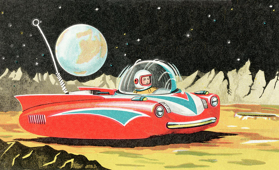 Science Fiction Drawing - Land speeder #1 by CSA Images