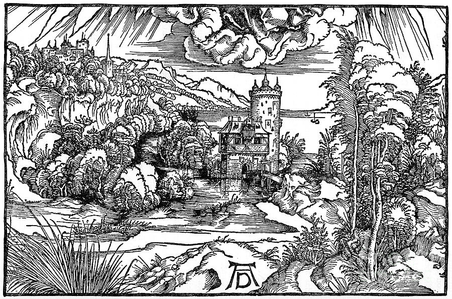 Landscape, 1498, 1936. Artist Albrecht #1 Drawing by Print Collector