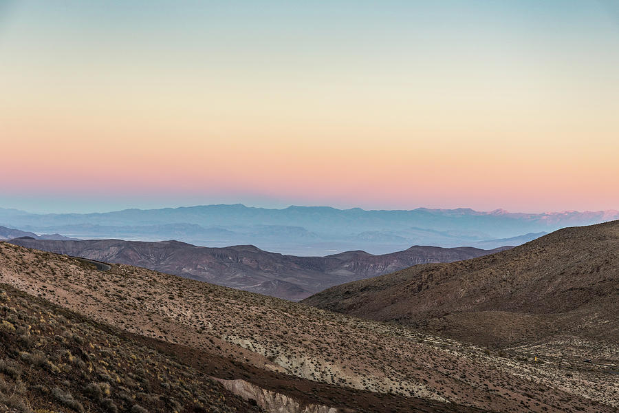 Death Valley National Park Digital Art - Landscape From Dantes View At Sunset, Death Valley National Park, California, Usa #1 by Manuel Sulzer