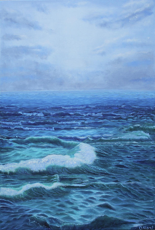 Large seascape painting Painting by Olga Martynenko | Fine Art America