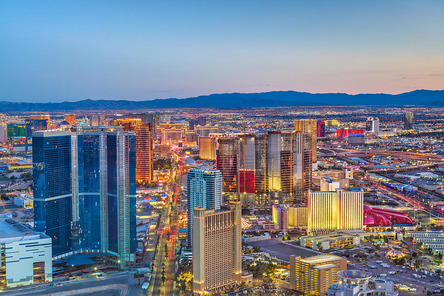Las Vegas Photograph - Las Vegas, Nevada, Usa Skyline #1 by Sean Pavone