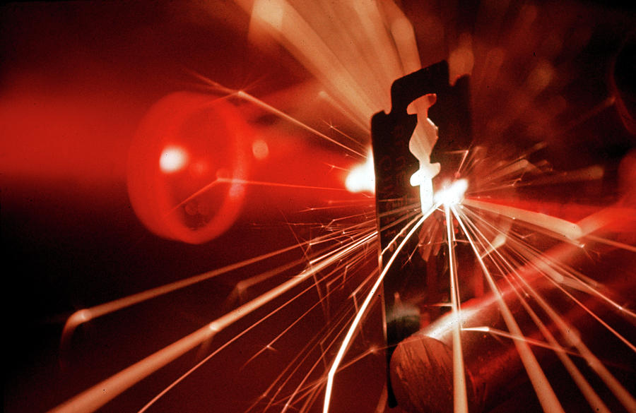 Scientific Experiment Photograph - Laser Experiment by Fritz Goro