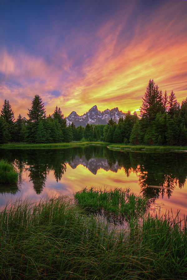 Mountain Photograph - Last Rays Over The Grand Tetons #1 by Bill Sherrell