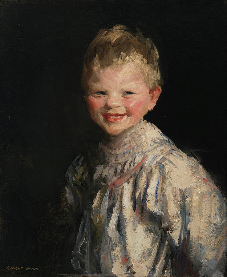 Laughing Child Painting by Robert Henri | Fine Art America