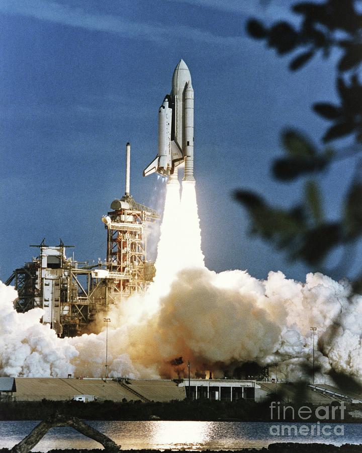 Launch Of First Space Shuttle Sts 1 Photograph By Nasascience Photo