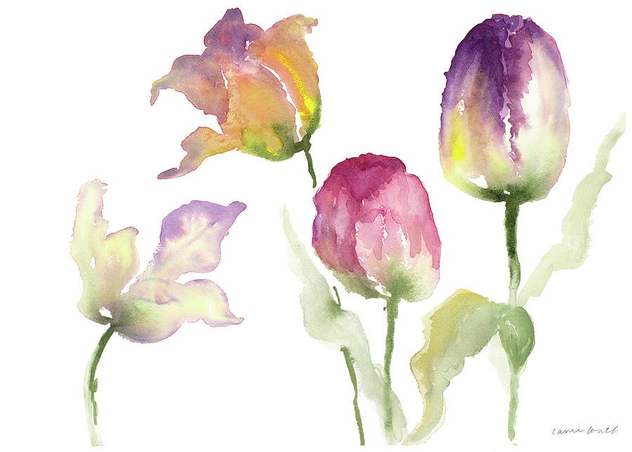 Tulip Painting - Lavender Hues Tulips I #1 by Lanie Loreth