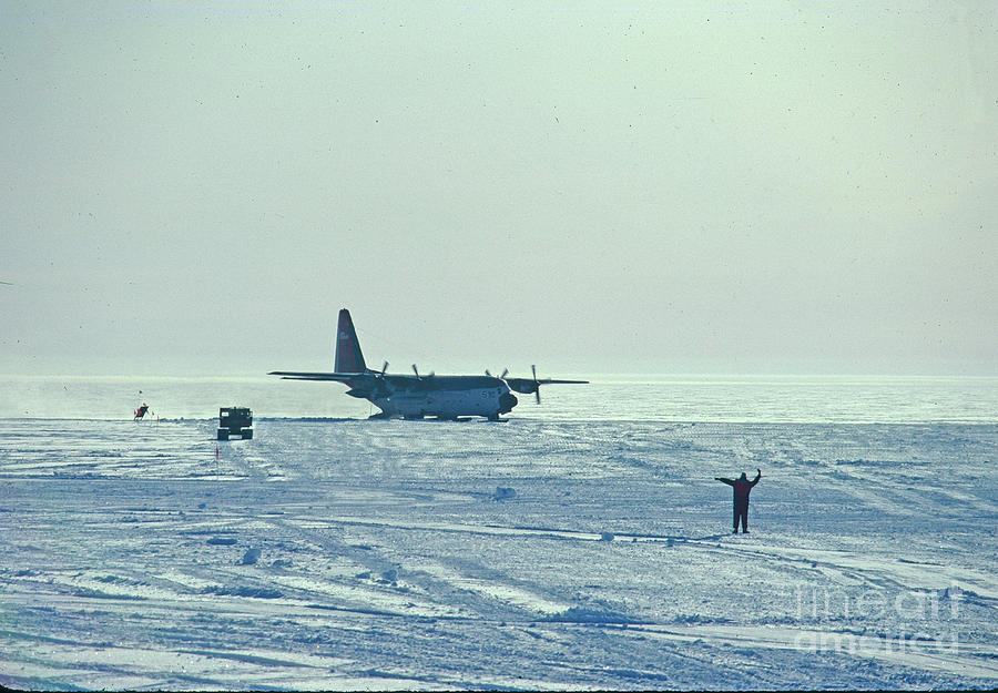 LC-130 arriving at Siple Station Photograph by Jonathan Lingel - Fine ...