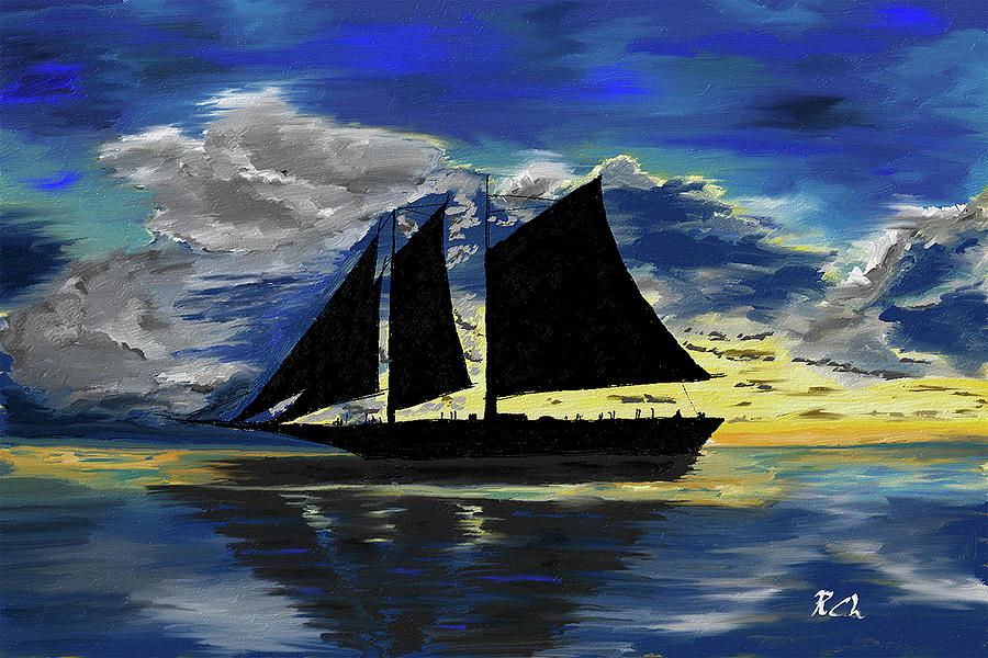 Le Voilier Digital Art By Rafael Charpentier