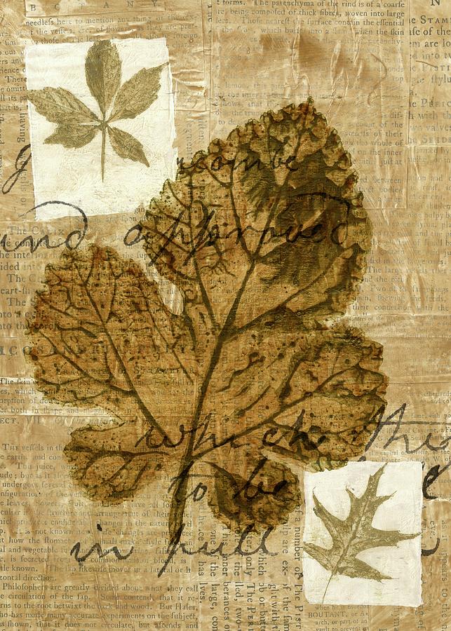 Leaf Collage Iv Painting by Kate Archie - Fine Art America