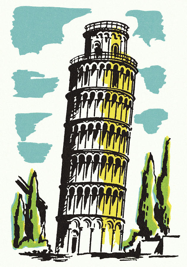 Architecture Drawing - Leaning Tower of Pisa #1 by CSA Images