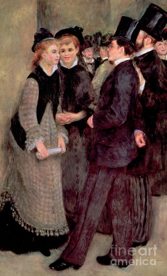 Renoir Painting - Leaving The Conservatory by Pierre Auguste Renoir Renoir Painting - Leaving The Conservatory by Pierre Auguste Renoir