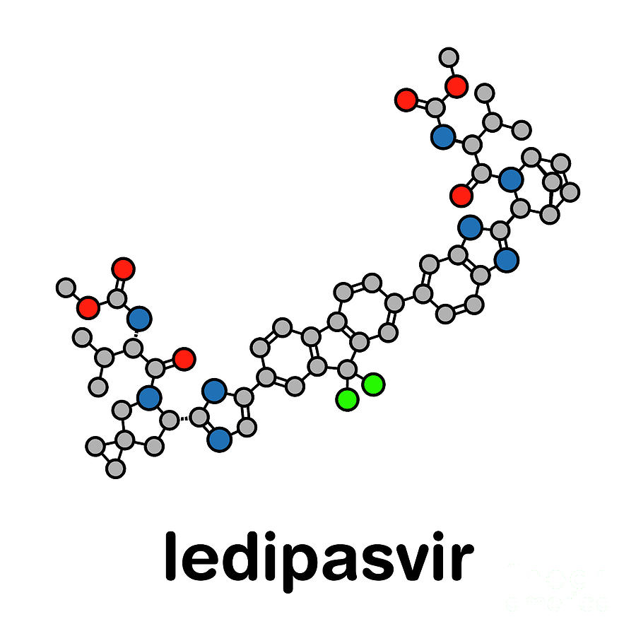 Hepatitis Photograph - Ledipasvir Hepatitis C Virus Drug #1 by Molekuul/science Photo Library